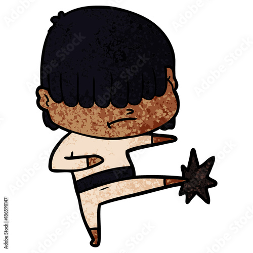 cartoon boy with untidy hair