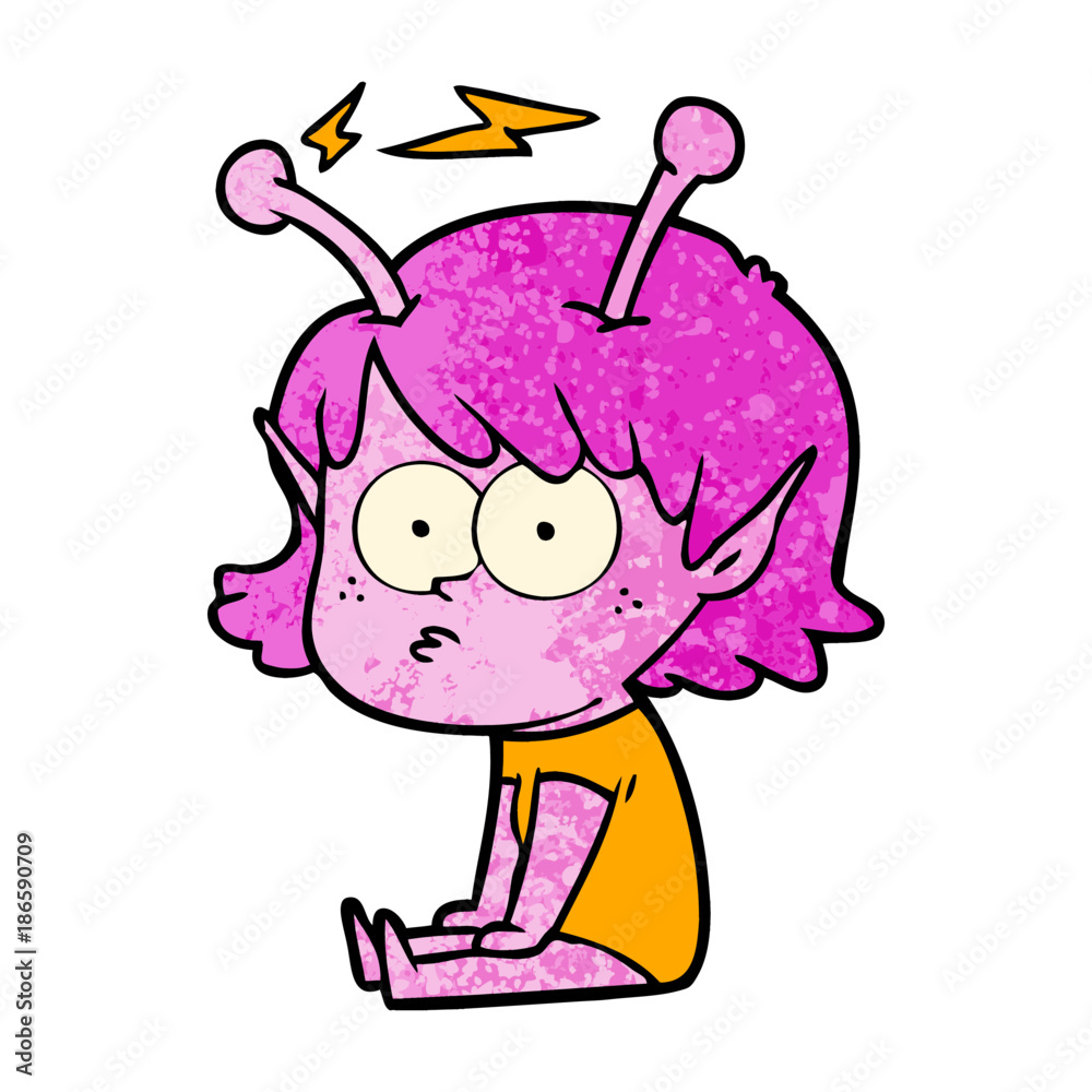 cartoon alien girl cartoon alien girl