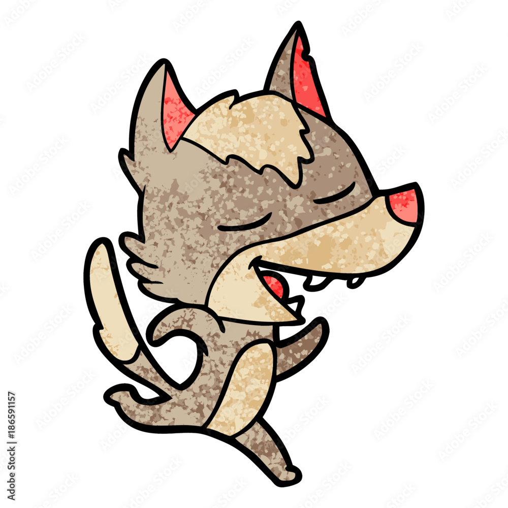 cartoon running wolf laughing cartoon running wolf laughing