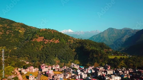 Himalayan mountain in Besisahar, Nepal - October 19, 2017