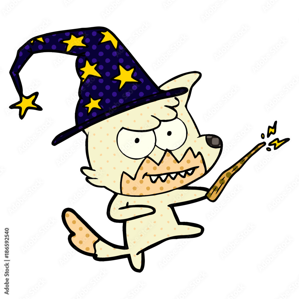 Fototapeta premium cartoon grinning fox