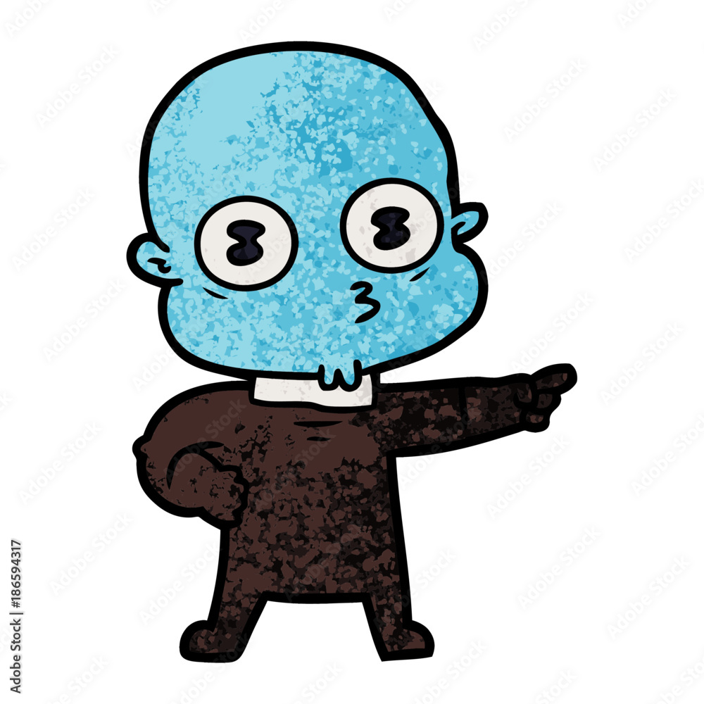 cartoon weird bald spaceman cartoon weird bald spaceman