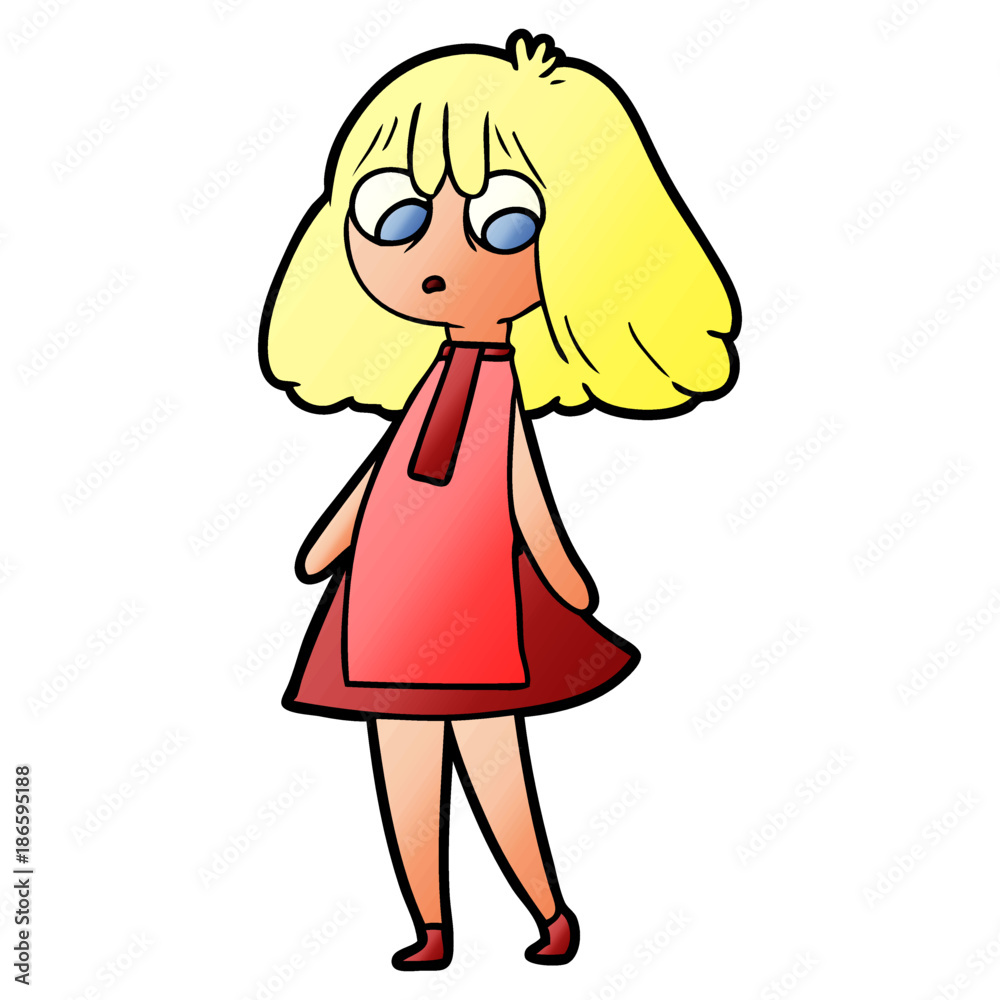 cartoon girl in dress cartoon girl in dress