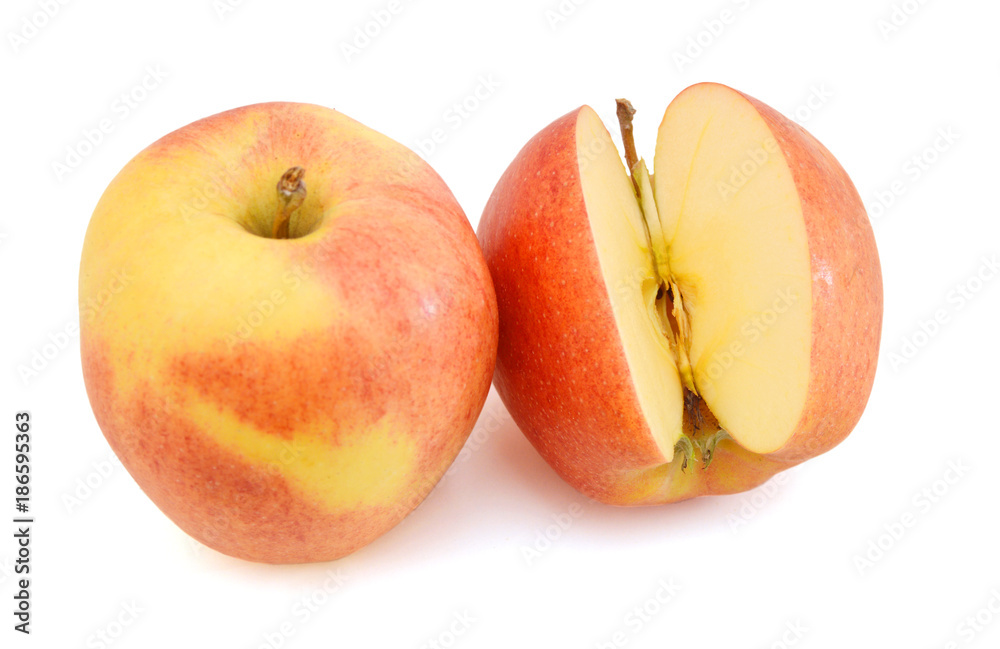 Fresh red apples isolated on white background Fresh red apples isolated on white background