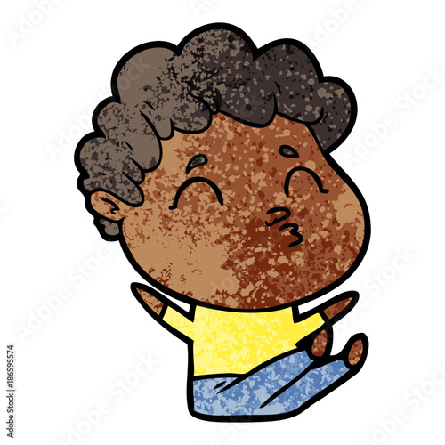 cartoon man pouting