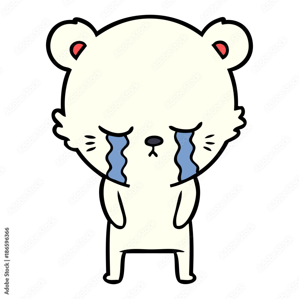 sad little polar bear cartoon sad little polar bear cartoon