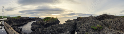 panoramic view of northern cliff in Northern Ireland