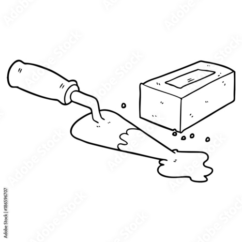 laying bricks cartoon