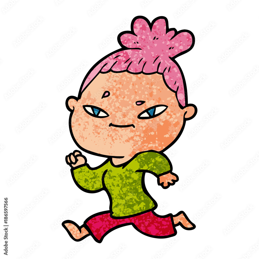 cartoon woman