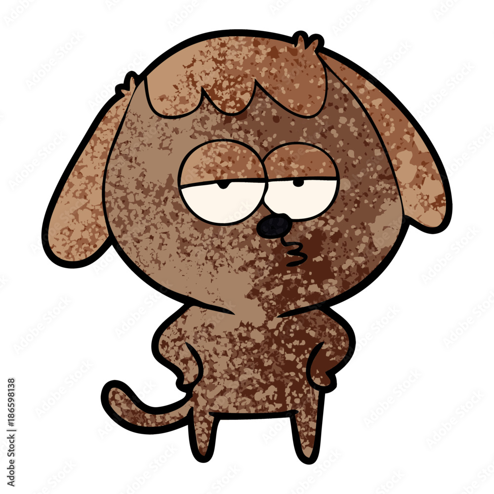 cartoon bored dog cartoon bored dog
