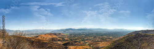 Panoramic view of Oaxaca valley from Monte Alban