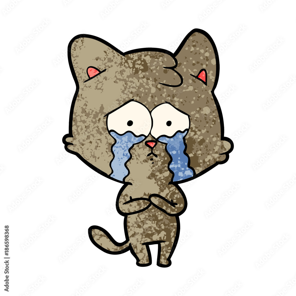 cartoon crying cat cartoon crying cat