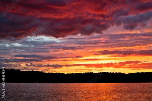 Colorful Sunset over the Patuxent River in Lower Marlboro, Calvert County, Maryland, USA photo