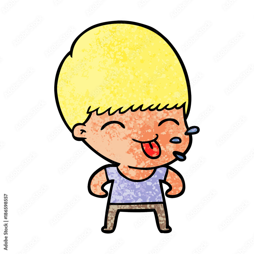 funny cartoon boy