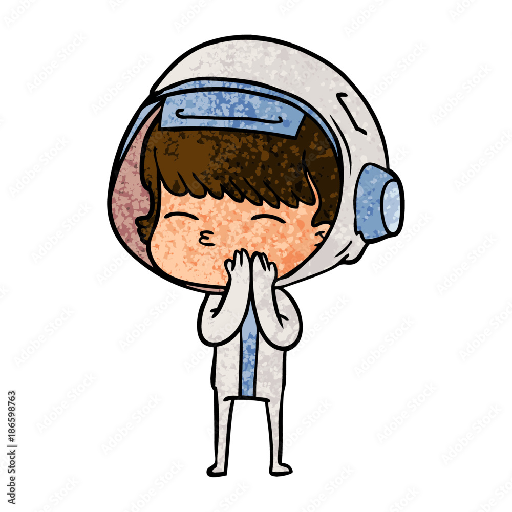cartoon curious astronaut cartoon curious astronaut