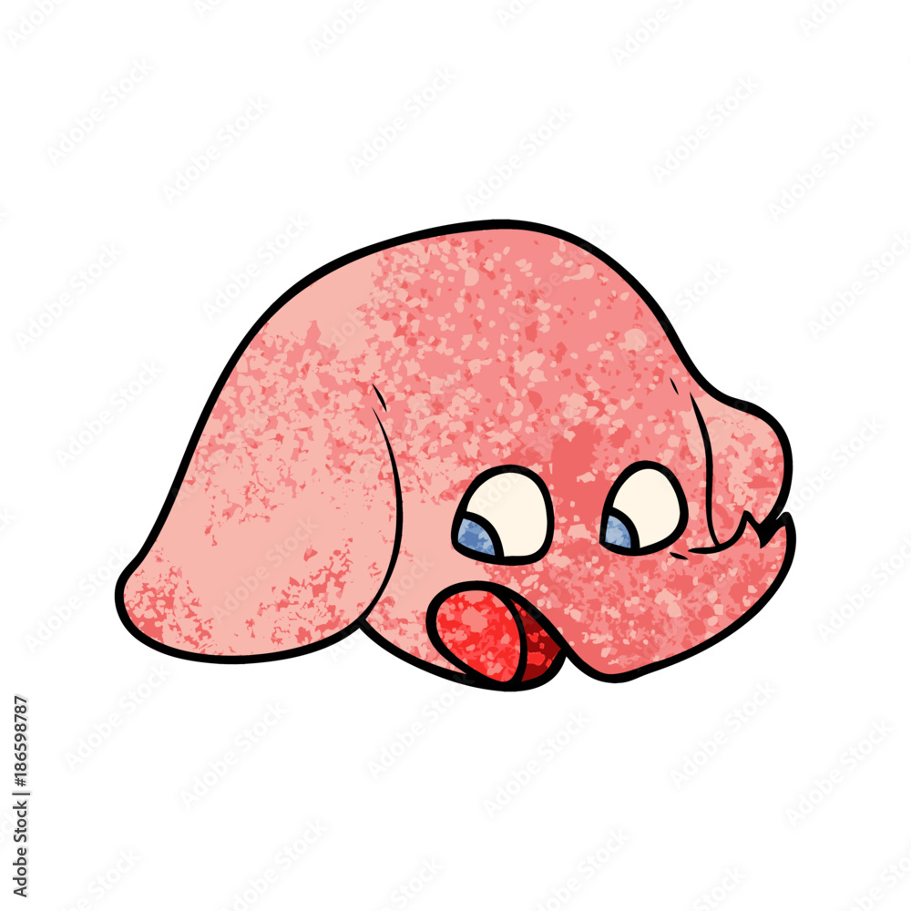 Obraz premium shocked cartoon elephant face