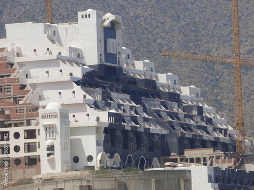 Algarrobico en Cabo de Gata, playa española de Carboneras,Mojácar. Situada en Cabo de Gata-Níjar conocida por un hotel ilegal photo