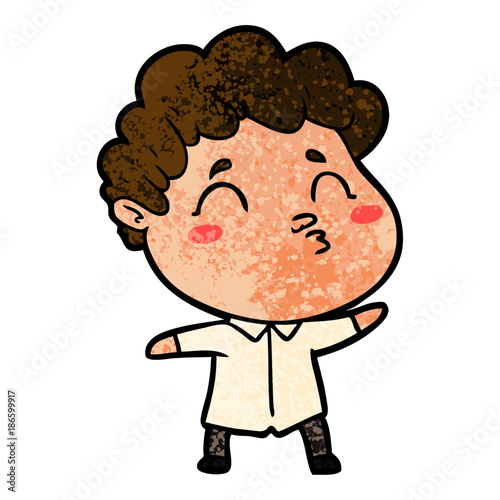 cartoon man pouting