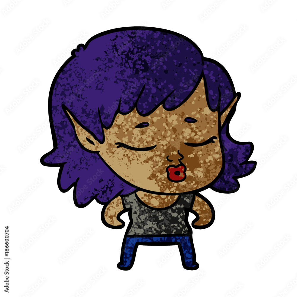 pretty cartoon elf girl pretty cartoon elf girl