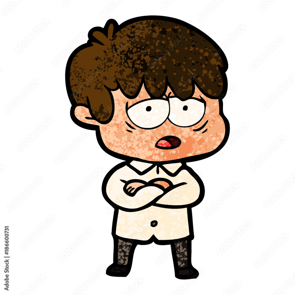 cartoon exhausted boy cartoon exhausted boy