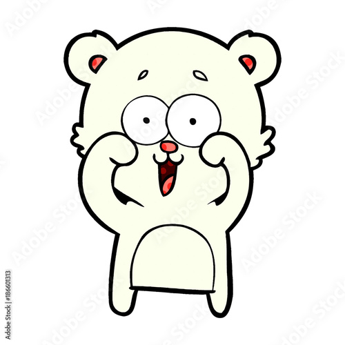 happy polar bear cartoon