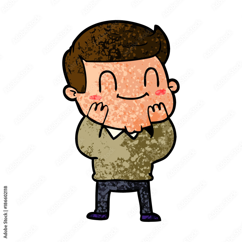 Obraz premium cartoon friendly man