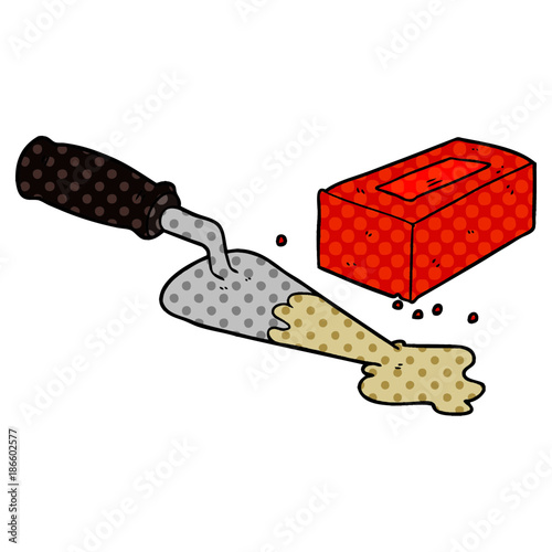 laying bricks cartoon