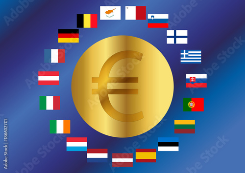 bandiere eurozona photo