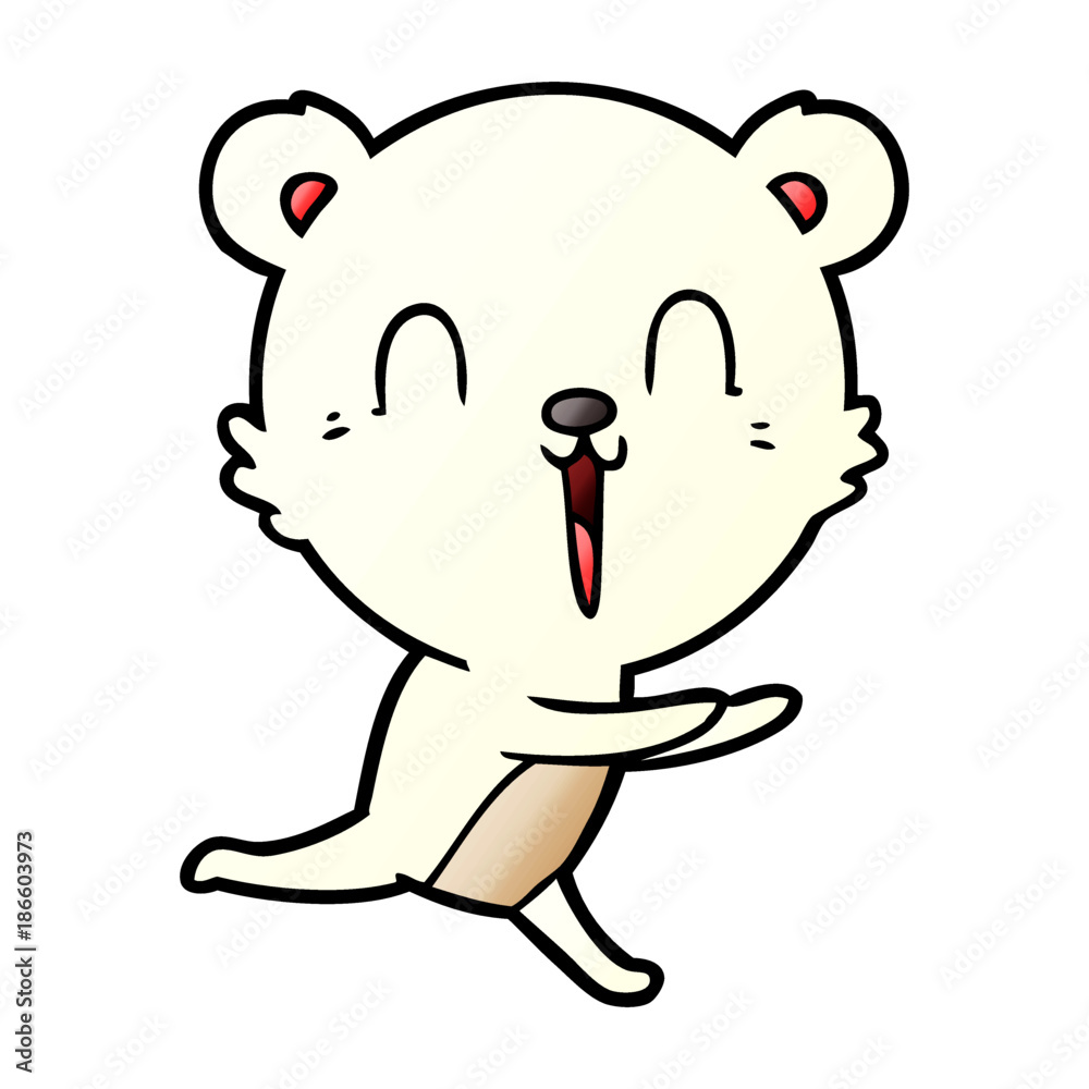 happy polar bear cartoon happy polar bear cartoon