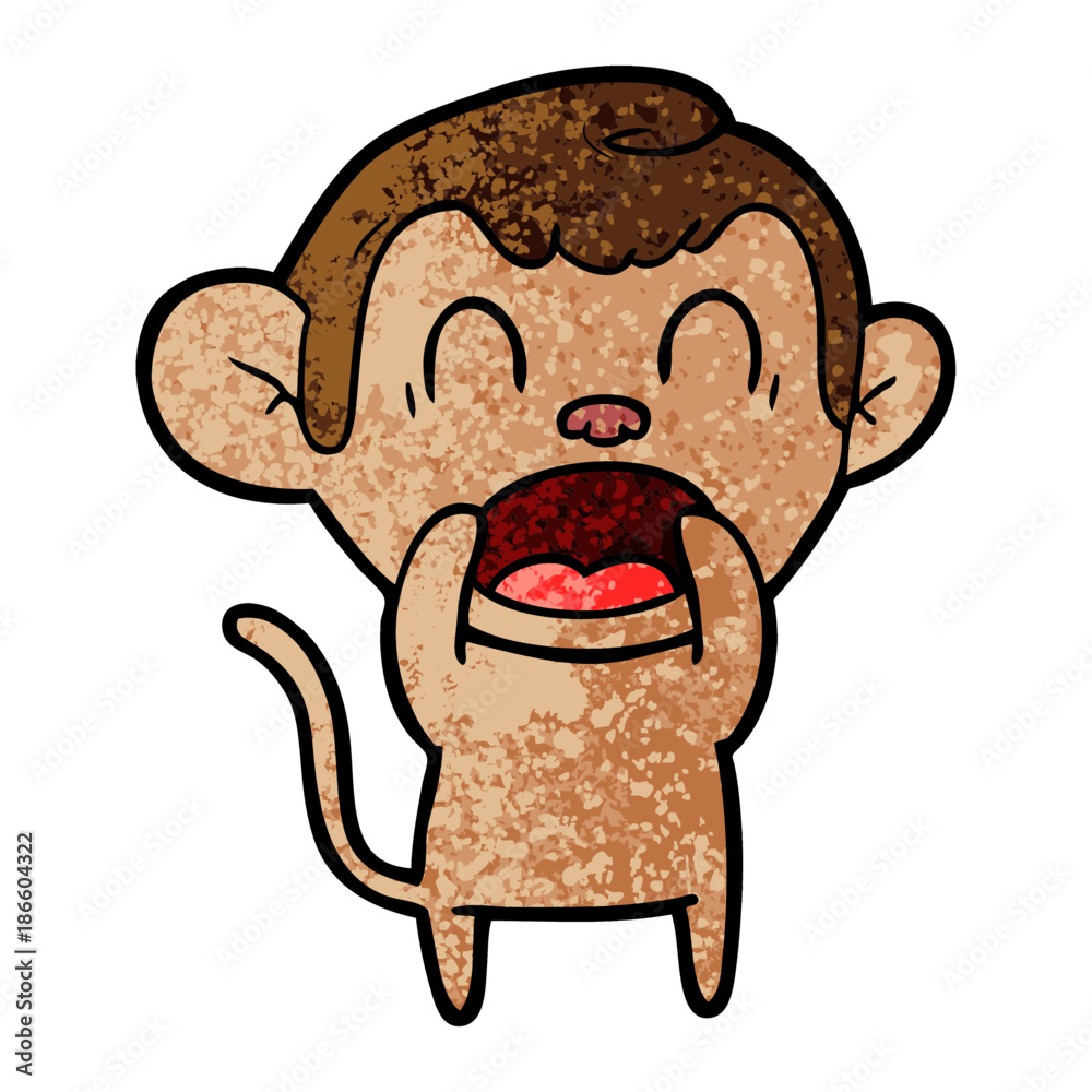 shouting cartoon monkey shouting cartoon monkey