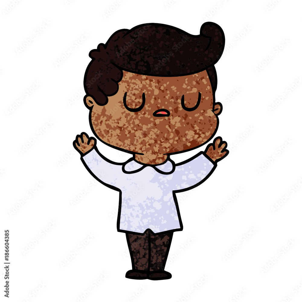 cartoon aloof man Stock Vector Adobe Stock