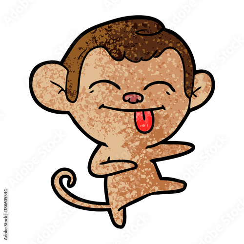 funny cartoon monkey pointing