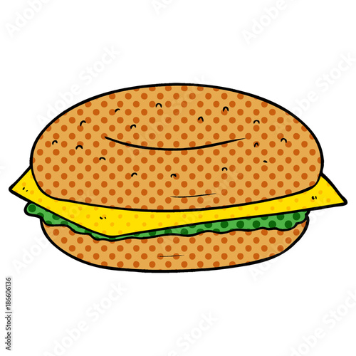 cartoon bagel