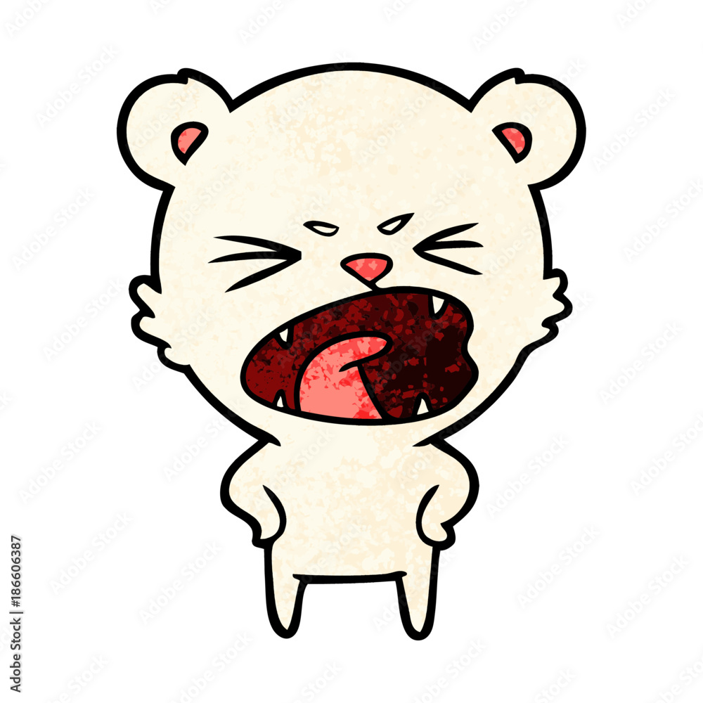 Fototapeta premium angry polar bear cartoon