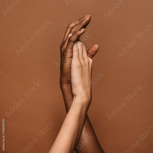 Two female hands together