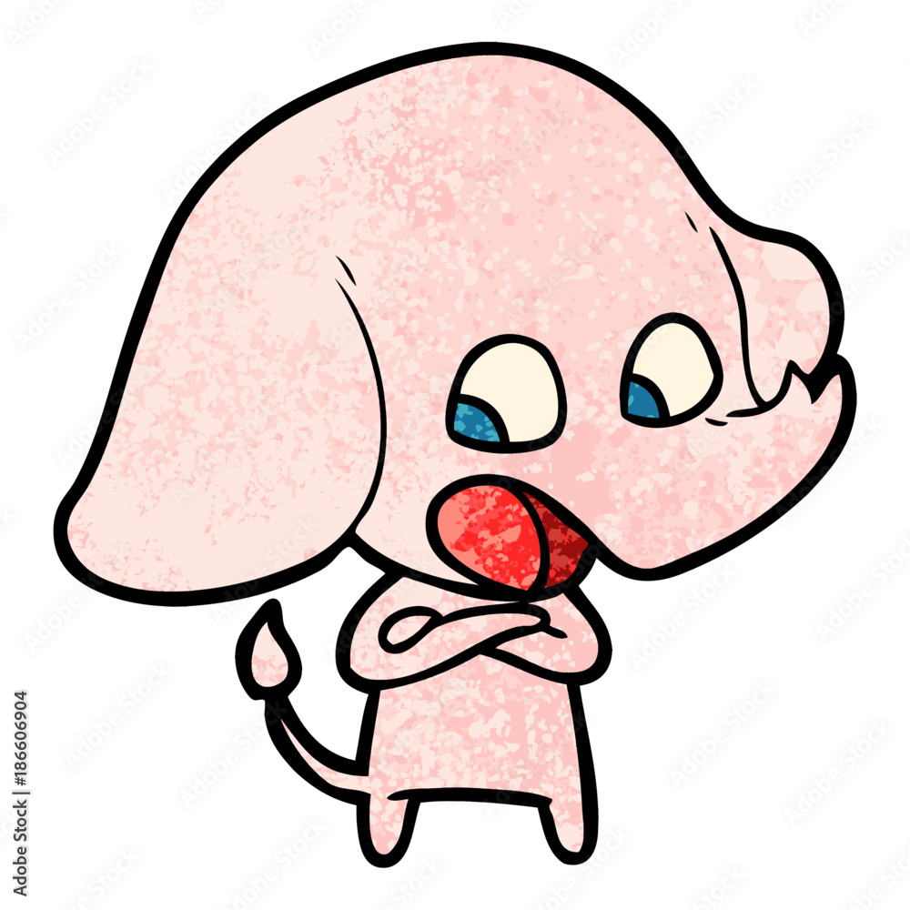 Obraz premium cute cartoon elephant