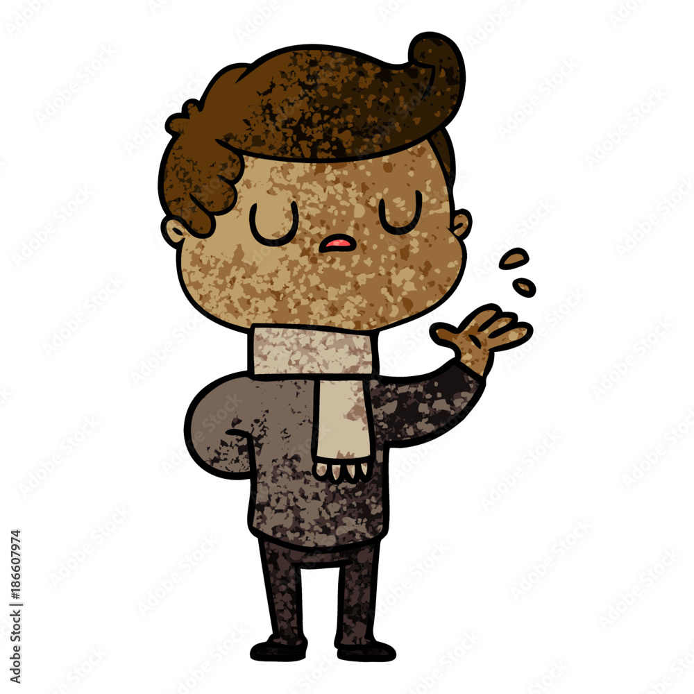 cartoon aloof man cartoon aloof man