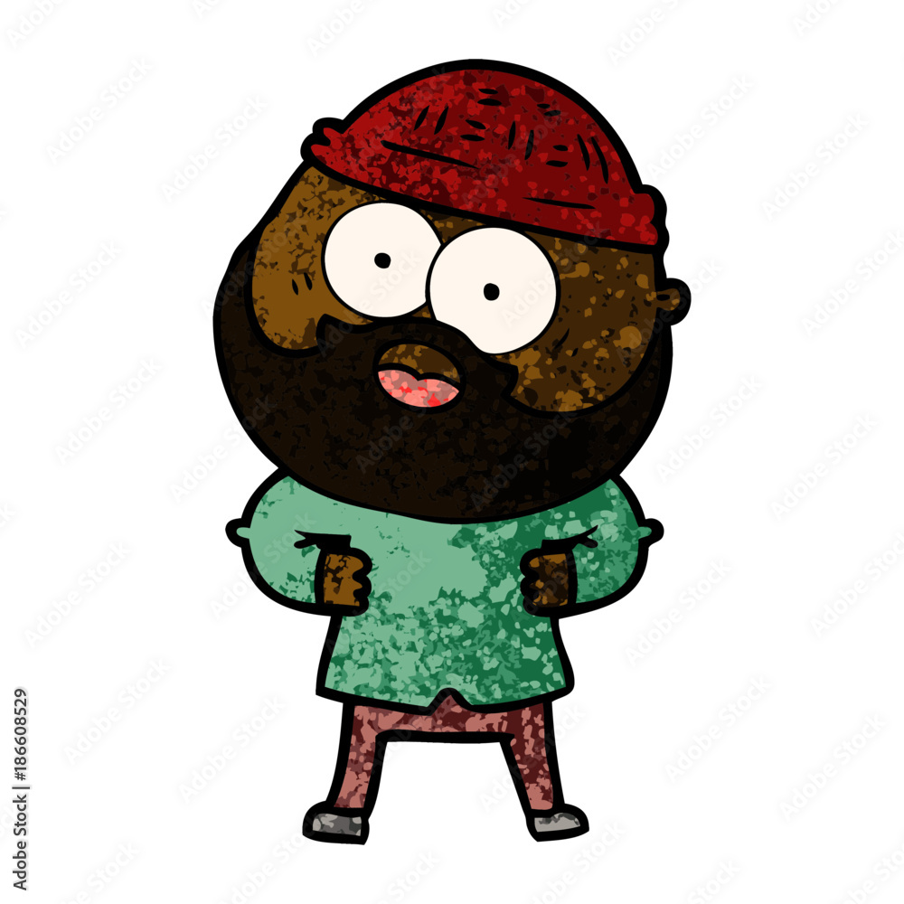 cartoon bearded man