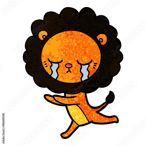 crying cartoon lion