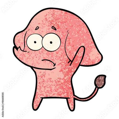 cartoon unsure elephant