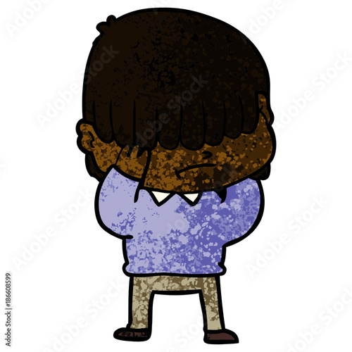 cartoon boy with untidy hair