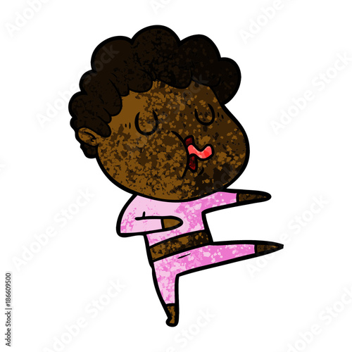 cartoon man singing
