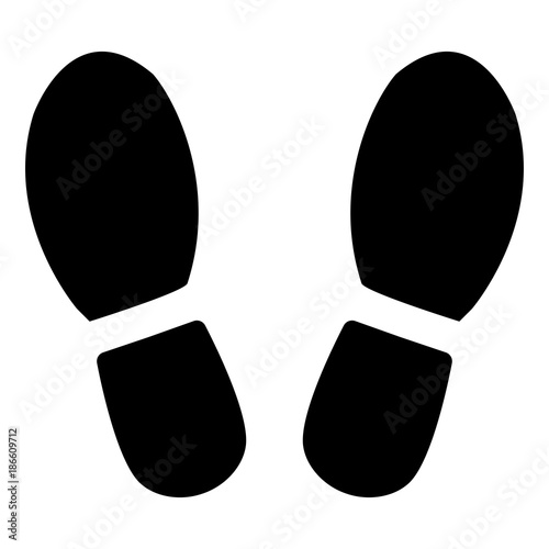 Footprints from shoes