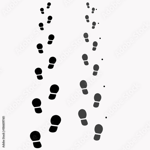 Footprints from shoes photo