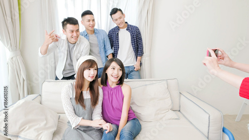 young people take picture