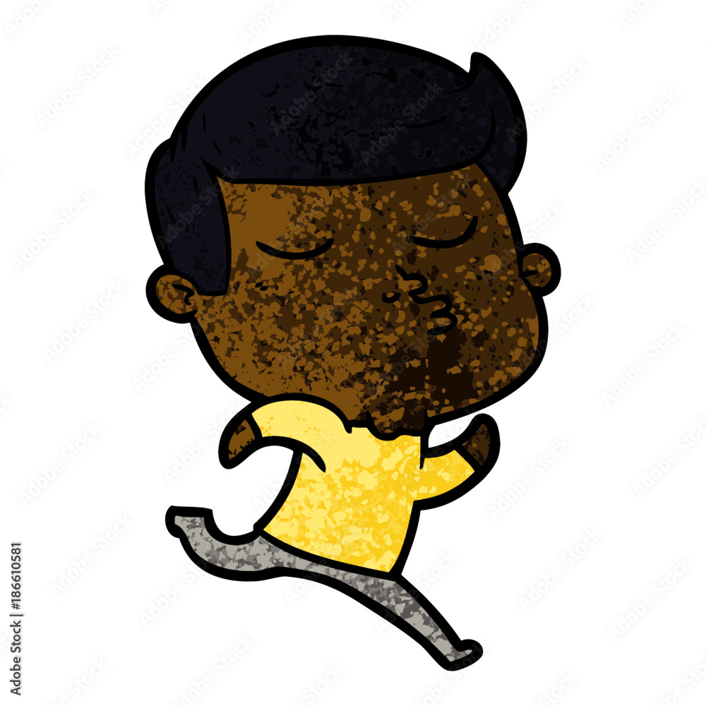 cartoon model guy pouting