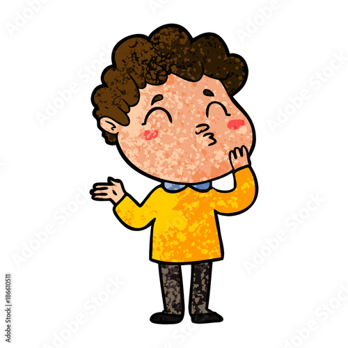 cartoon man pouting