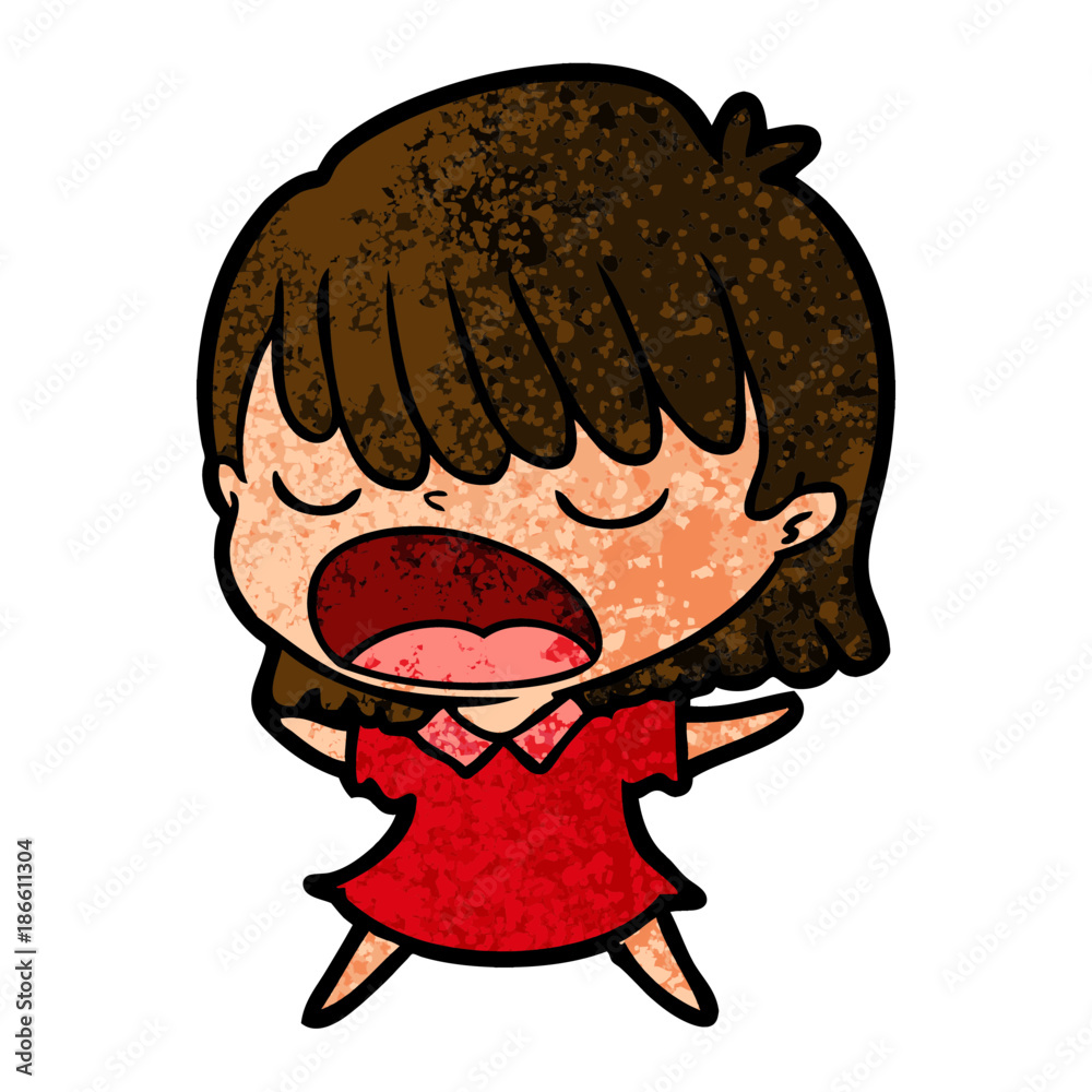 cartoon woman talking loudly cartoon woman talking loudly