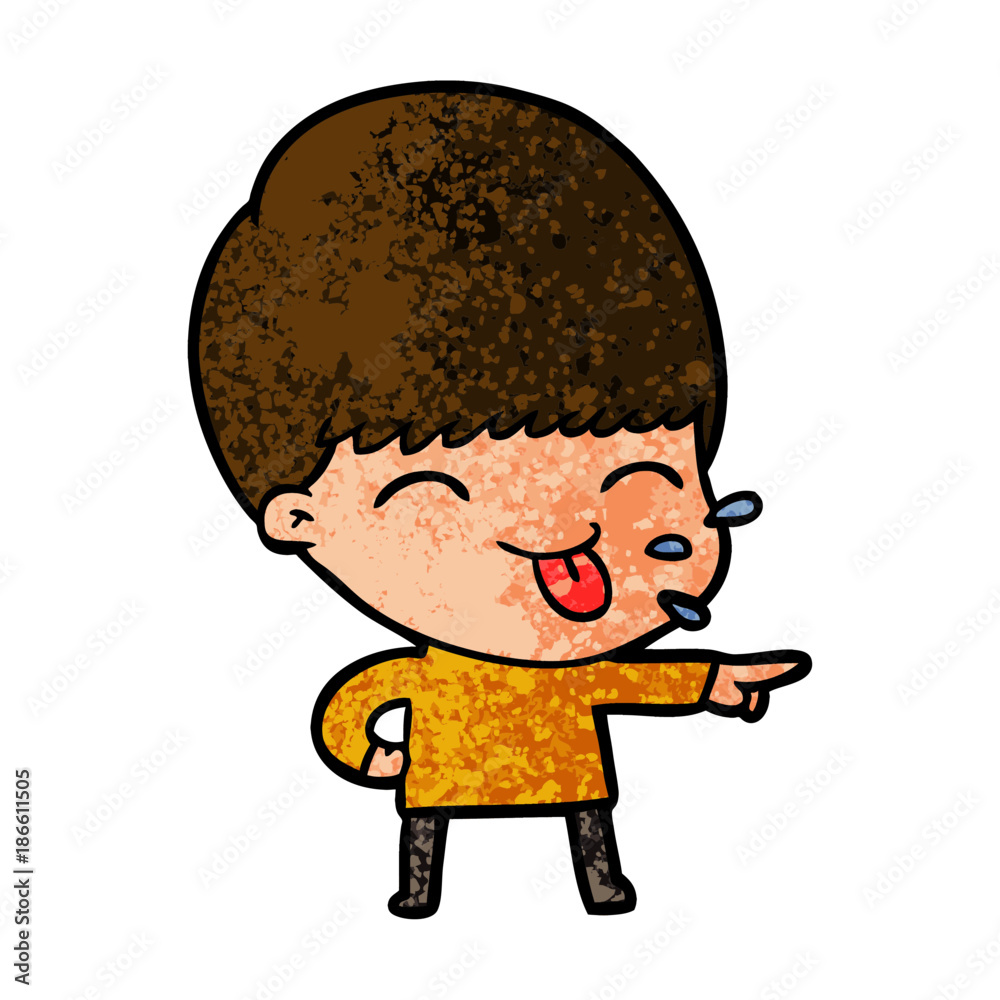 cartoon boy sticking out tongue cartoon boy sticking out tongue