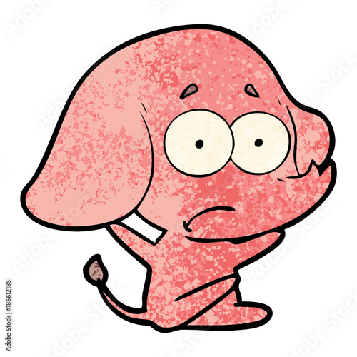 cartoon unsure elephant